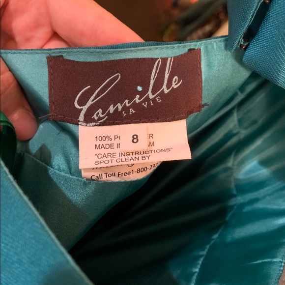 Teal Prom Dress - Picture 3 of 3